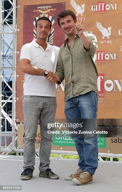 Salvatore Ficarra and Valentino Picone attends a photocall during Giffoni Experience 2010 on July 29, 2010 in Giffoni Valle Piana, Italy.