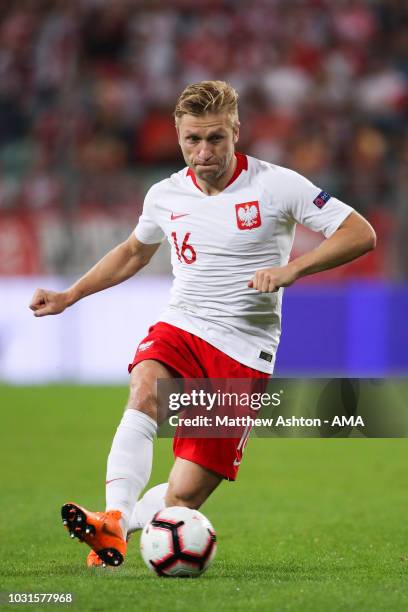 Jakub Blaszczykowski of Poland in action during the international friendly match between Poland and Republic of Ireland at the Stadion Miejski on...