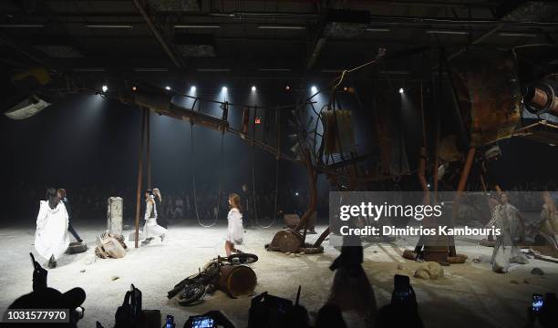 General view during the Coach 1941 front Row during New York Fashion Week at Pier 94 on September 11, 2018 in New York City.