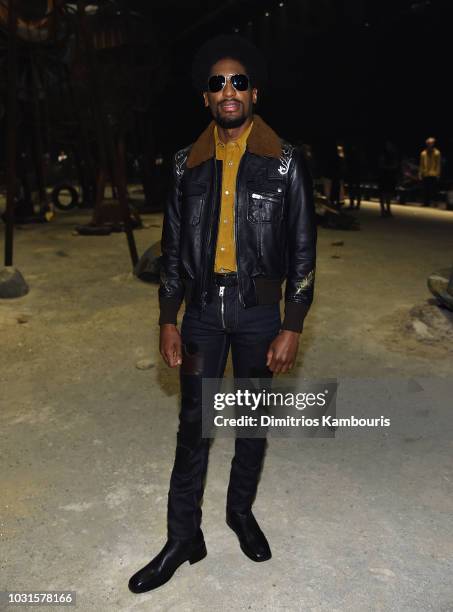 Jon Batiste attends the Coach 1941 front Row during New York Fashion Week at Pier 94 on September 11, 2018 in New York City.