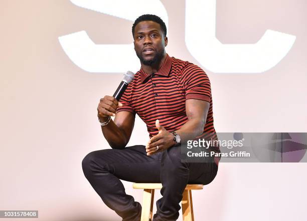 Kevin Hart attends Morehouse College REAL TALK with "Night School" actor Kevin Hart & producer Will Packer at Morehouse College on September 11, 2018...