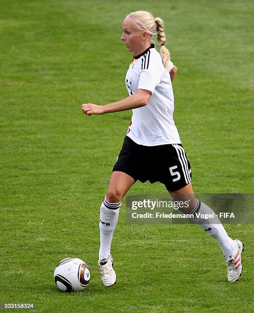 Kristina Gessat of Germany runs with the ball during the FIFA U20 Women's World Cup Semi Final match between Germany and South Korea at the FIFA U-20...