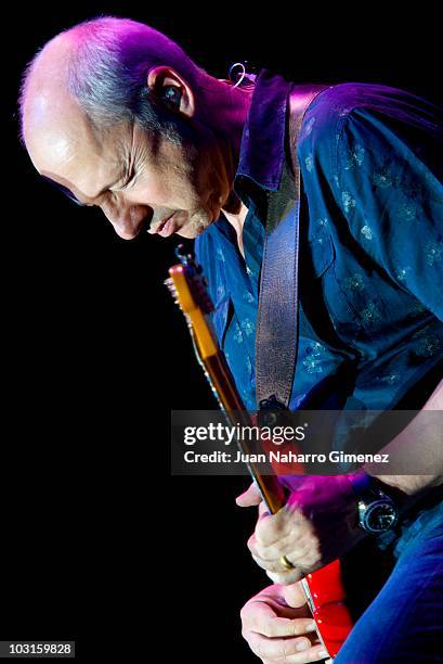 Mark Knopfler performs in concert at Plaza de Toros de Las Ventas on July 29, 2010 in Madrid, Spain.