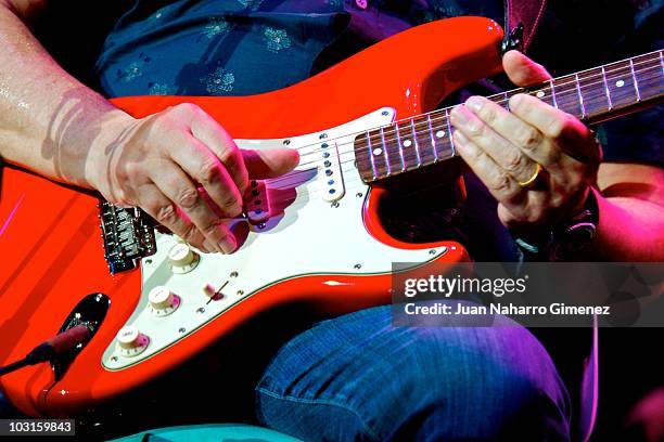 Mark Knopfler performs in concert at Plaza de Toros de Las Ventas on July 29, 2010 in Madrid, Spain.