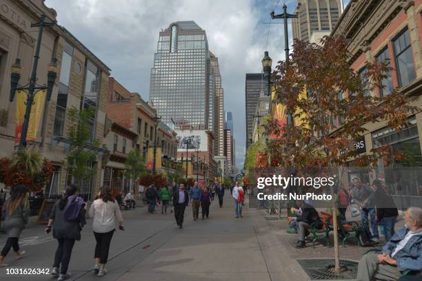 General view of Stephen Avenue in Calgary downtown. After the city of Graz in Austria, a main contender for hosting the 2026 Winter Olympics, dropped...