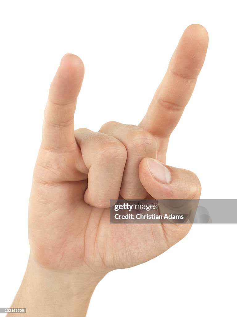 Hand sign - rock and roll