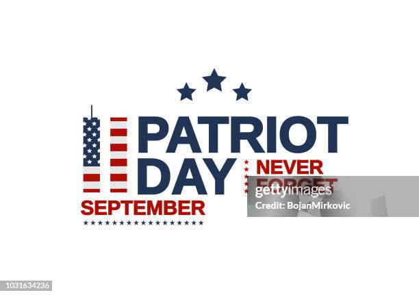 patriot day usa poster, september 11. never forget. vector illustration. - number 11 stock illustrations