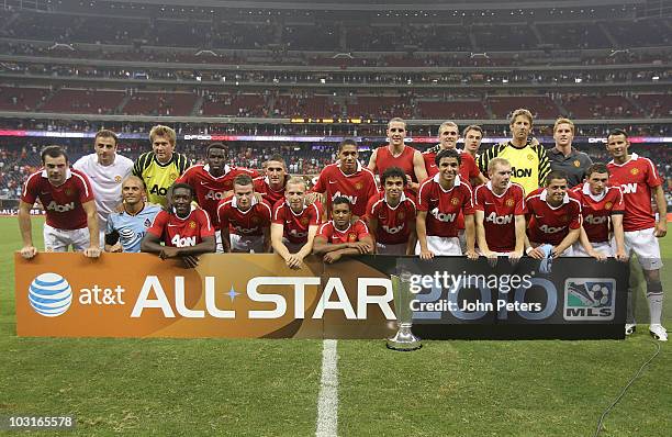 The Manchester United squad Darron Gibson, Dimitar Berbatov, Wes Brown, Tomasz Kuszczak, Danny Welbeck, Mame Biram Diouf, Tom Cleverley, Federico...