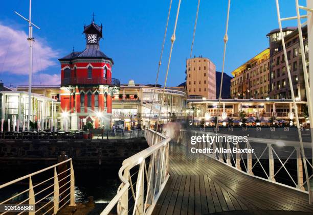 clock tower - victoria and alfred waterfront stock pictures, royalty-free photos & images