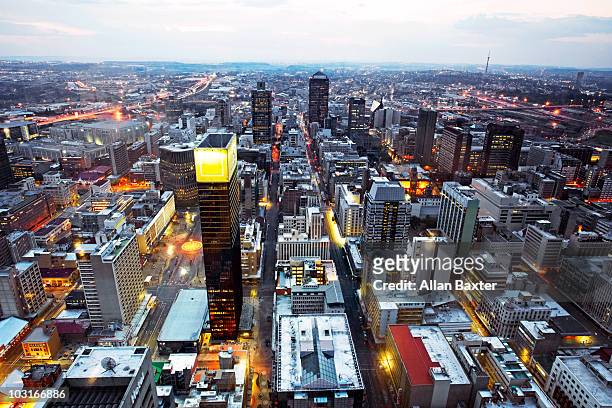 skyline of johannesburg - transvaal province stock pictures, royalty-free photos & images