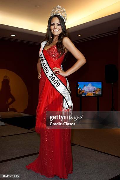 Jimena Navarrete during the farewell of the Mexican representative for Miss World contest on July 28, 2010 in Mexico City, Mexico.