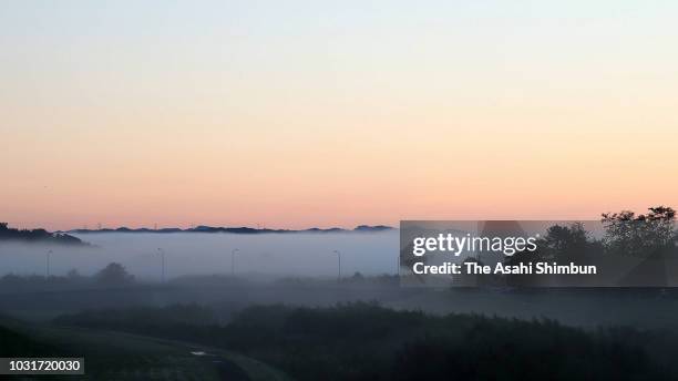 Heavy fog blackets on September 11, 2018 in Atsuma, Hokkaido, Japan. A male resident in Atsuma who was the last reported missing from last week's...