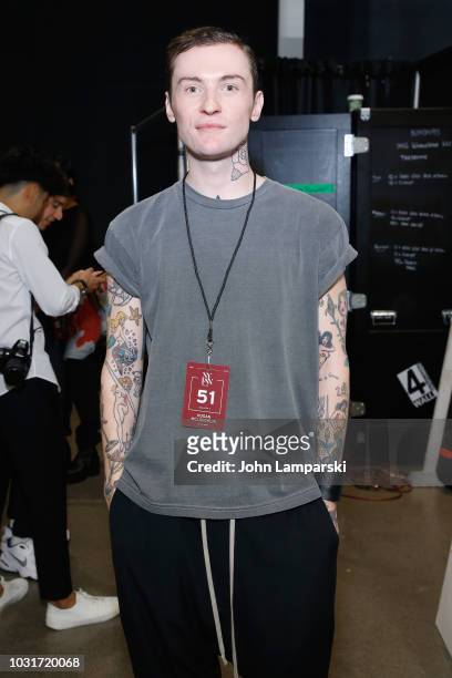 Designer Hogan McLaughlin attends the Hogan McLaughlin front Row during New York Fashion Week: The Shows at Gallery II at Spring Studios on September...