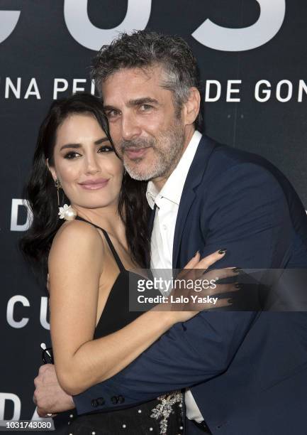 Actress and singer Lali Esposito and actor Leonardo Sbaraglia attend the premiere of 'Acusada' at the Hoyts Dot Cinema on September 11, 2018 in...