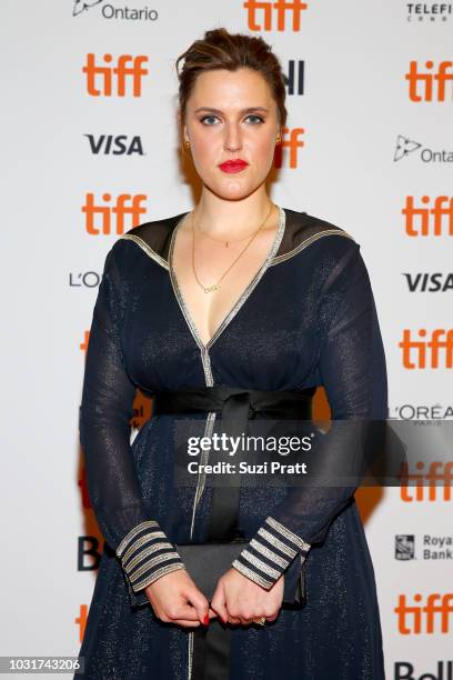 Chanya Button attends the "Vita & Virginia" premiere during 2018 Toronto International Film Festival at Winter Garden Theatre on September 11, 2018...