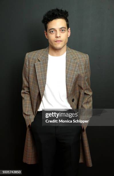 Actor Rami Malek attends the Calvin Klein Collection fashion show at New York Stock Exchange on September 11, 2018 in New York City.