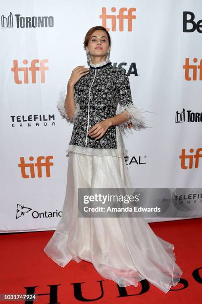 Tapsee Pannu attends the "Husband Material" premiere during 2018 Toronto International Film Festival at Roy Thomson Hall on September 11, 2018 in...