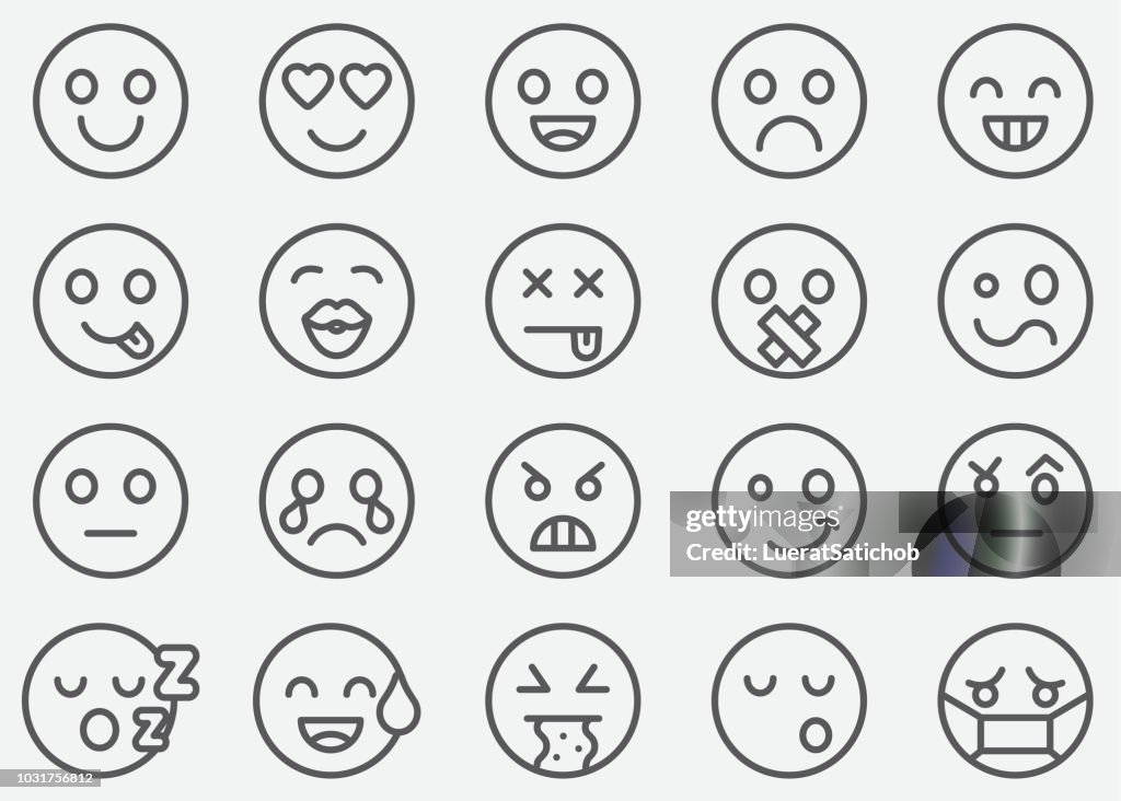 Emoticons Line Icons