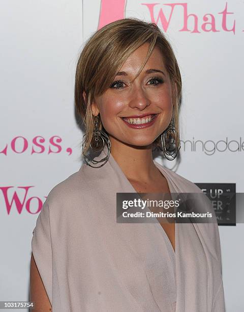 Allison Mack attends the "Love, Loss, And What I Wore" new cast member celebration at 44 1/2 on July 29, 2010 in New York City.