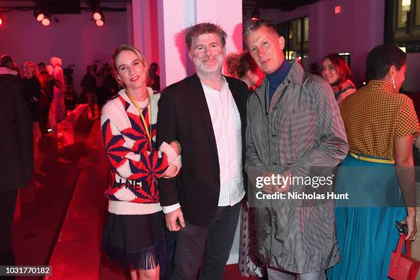 James Murphy and Stefano Tonchi attend the Calvin Klein Collection front Row during New York Fashion Week at New York Stock Exchange on September 11,...