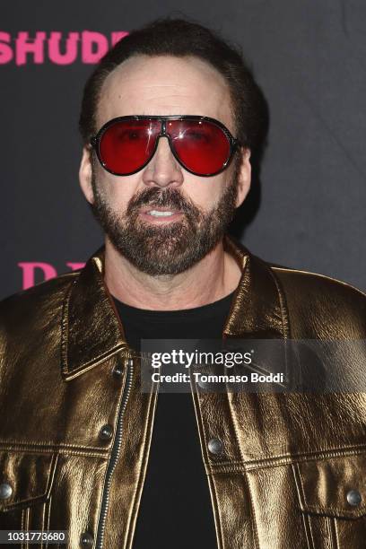 Nicolas Cage attends the Los Angeles Special Screening And Q&A Of "Mandy" At Beyond Fest at the Egyptian Theatre on September 11, 2018 in Hollywood,...