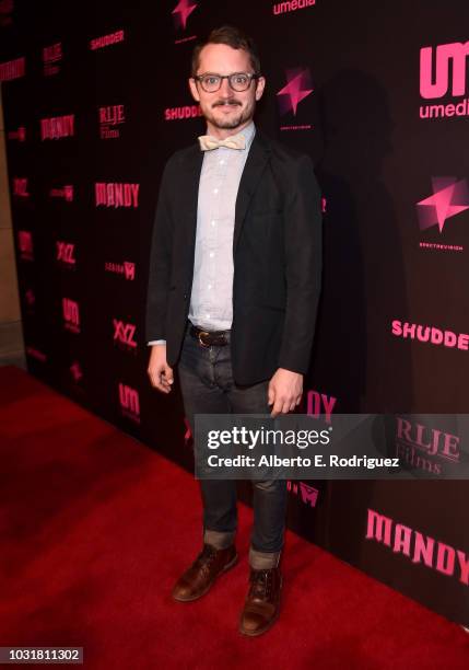 Elijah Wood attends the Los Angeles Special Screening And Q&A Of "Mandy" At Beyond Fest at the Egyptian Theatre on September 11, 2018 in Hollywood,...