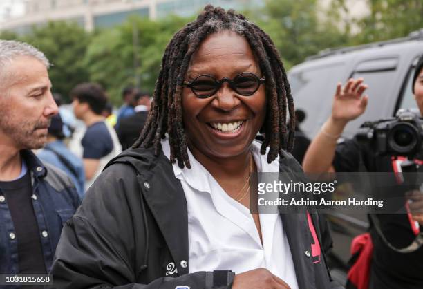 Whoopi Goldberg is seen at the Coach 1941 show on the street during New York Fashion Week on September 11, 2018 in New York City.