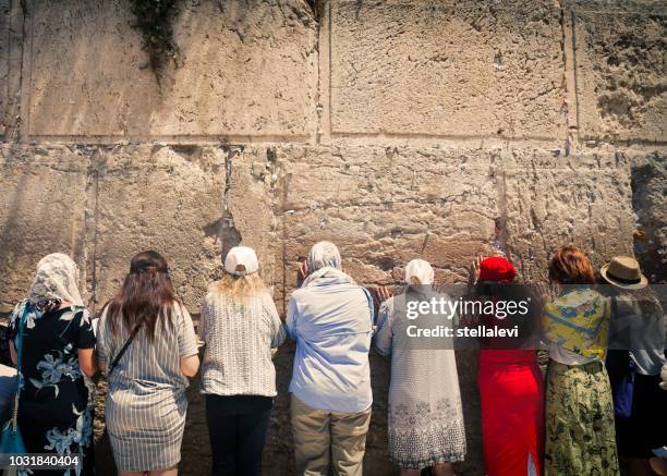 women praying at the western wall - wailing wall stock pictures, royalty-free photos & images