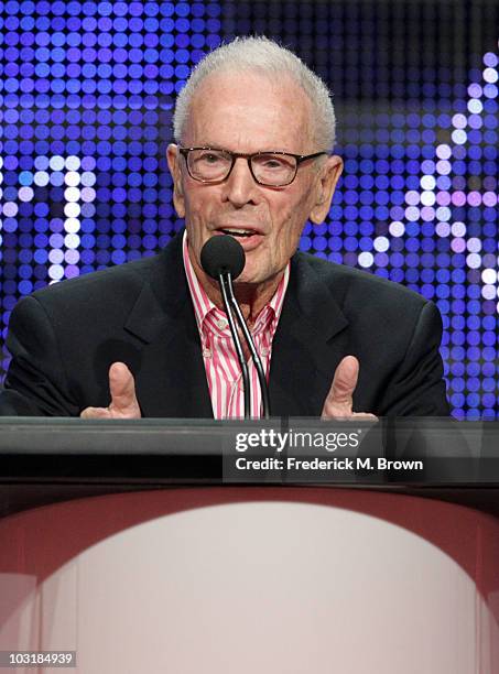 Executive Producer Gene Reynolds accepts the "Heritage Award" for "M*A*S*H" onstage during the 26th Annual Television Critics Association Awards at...