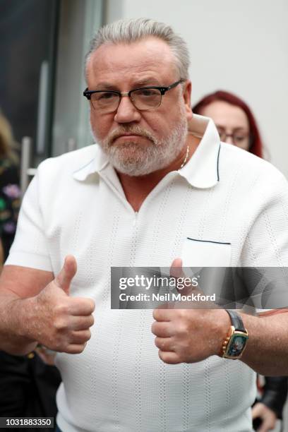 Ray Winstone seen at Global Radio Studios promoting new movie 'King of Thieves' on September 12, 2018 in London, England.