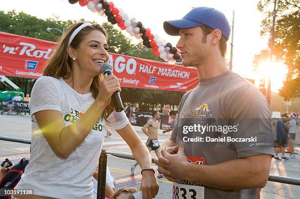 Maria Menounos and Jake Pavelka attend the Rock 'n' Roll Chicago Half Marathon on August 1, 2010 in Chicago, Illinois.
