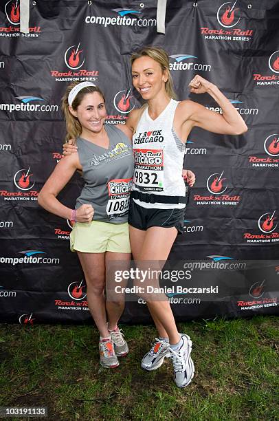 Kelli Zink and Giuliana Rancic attend the Rock 'n' Roll Chicago Half Marathon on August 1, 2010 in Chicago, Illinois.