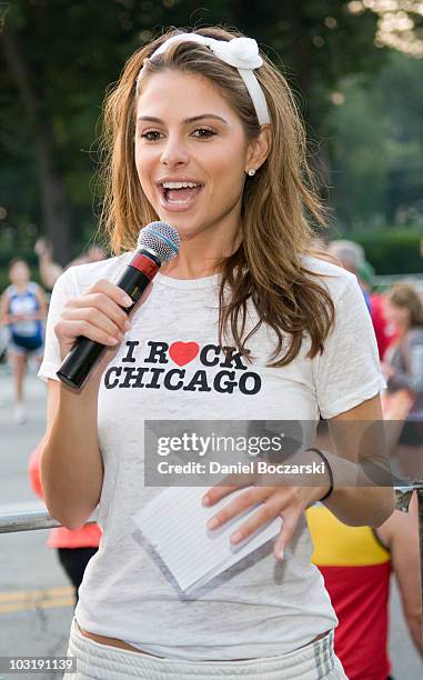 Maria Menounos attends the Rock 'n' Roll Chicago Half Marathon on August 1, 2010 in Chicago, Illinois.