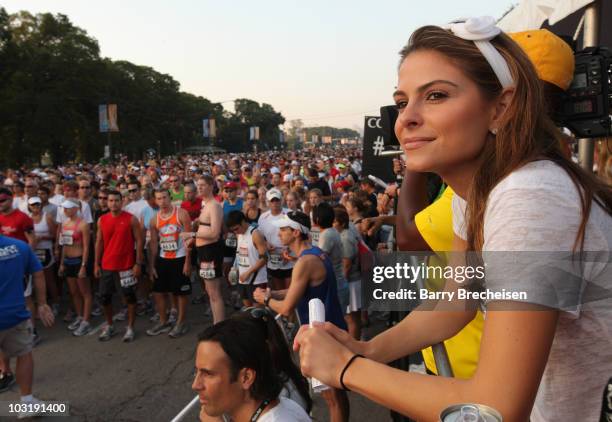 Access Hollywood's Maria Menounos attends the Rock 'n' Roll Half Marathon on August 1, 2010 in Chicago, Illinois.