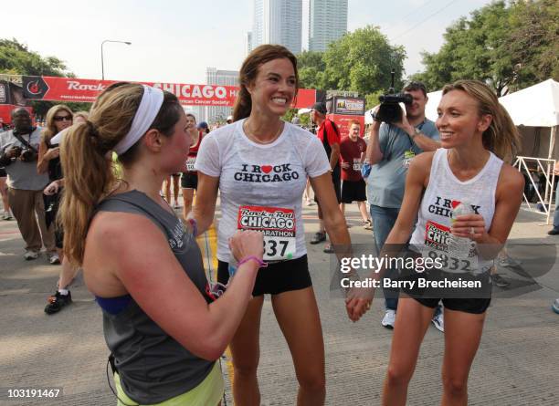 CelebTV.com's Kelli Zink, Kelly Killoren Bensimon of "Real Housewives of NYC" and Giuliana Rancic of "Giuliana & Bill" attend the Rock 'n' Roll Half...