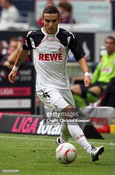 Alexandro Ioniata of Koeln runs with the ball during the LIGA total! Cup 2010 third place play-off match between Hamburger SV and 1. FC Koeln at the...