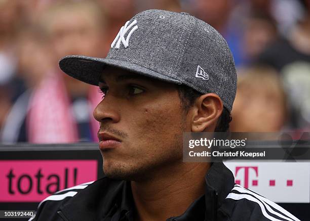 Paolo Guerrero of Hamburg is seen during the LIGA total! Cup 2010 third place play-off match between Hamburger SV and 1. FC Koeln at the Veltins...