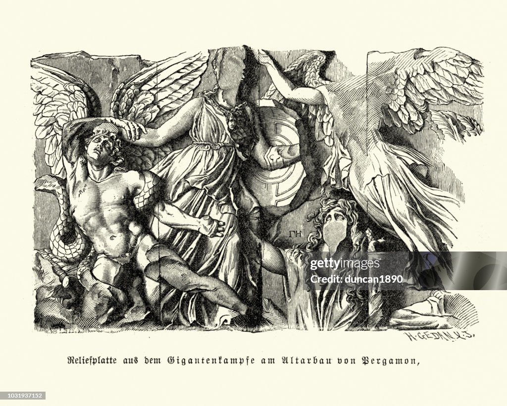 Ancient sculpture from the temple of Pergamon