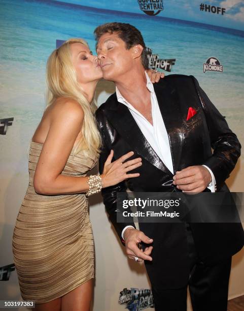 Gena Lee Nolin and David Hasselhoff arrive to Comedy Central's Roast of David Hasselhoff held at Sony Pictures Studios on August 1, 2010 in Culver...