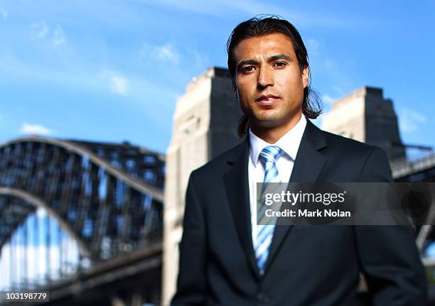 Nick Carle of Sydney FC poses for a portrait during the 2010-11 A-League season launch at Simmer on the Bay on August 2, 2010 in Sydney, Australia.