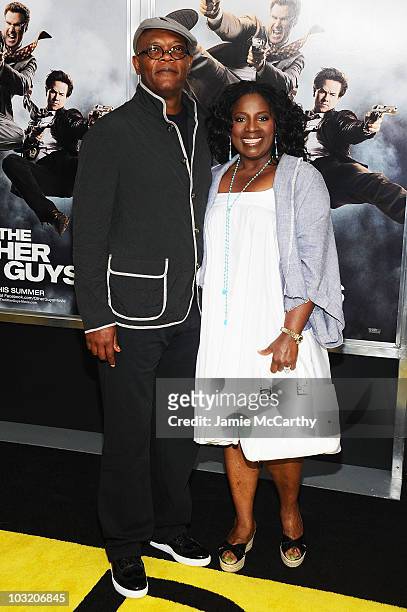 Actors Samuel L. Jackson and LaTanya Richardson attend the premiere of "The Other Guys" at the Ziegfeld Theatre on August 2, 2010 in New York City.