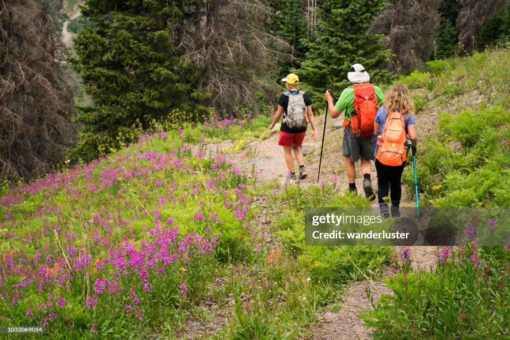 Multi-generational hiking through San Juan Mountains