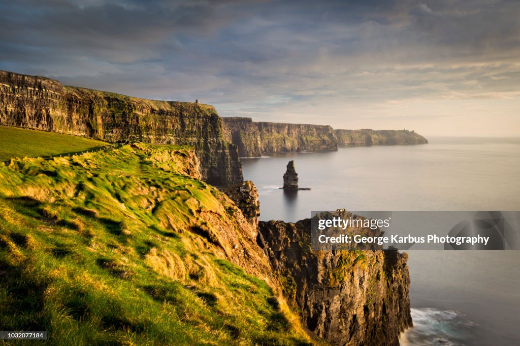 Cliffs of Moher at sunset, Doolin, Clare, Ireland