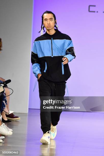 Model walks the runway for Semir X CJ Yao fashion show during September 2018 - New York Fashion Week: The Shows at Gallery II at Spring Studios on...