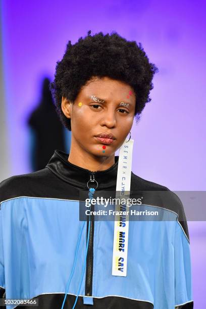 Model walks the runway for Semir X CJ Yao fashion show during September 2018 - New York Fashion Week: The Shows at Gallery II at Spring Studios on...