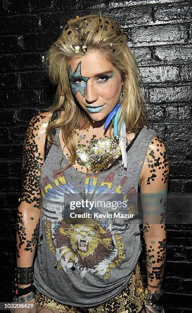 **Exclusive** Ke$ha backstage at Casio's Shock the World 2010 event at The Manhattan Center on August 2, 2010 in New York City.