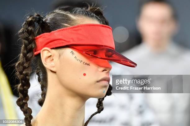 Model walks the runway for Semir X CJ Yao during New York Fashion Week: The Shows at Gallery II at Spring Studios on September 12, 2018 in New York...