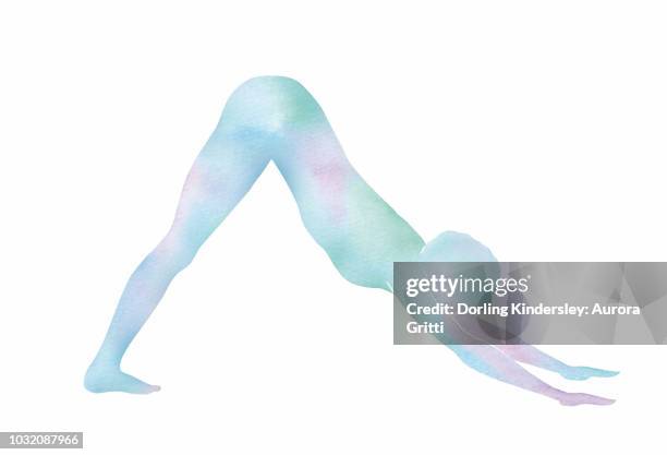 sun salutation yoga pose illustration ayurveda - wat stock illustrations