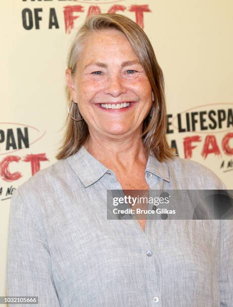 Cherry Jones poses at the "The Lifespan Of A Fact" photo call and meet & greet at The New 42nd Street Studios on September 6, 2018 in New York City.