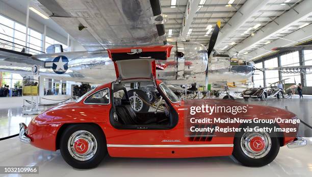 The 1955 Mercedes-Benz 300SL Gullwing Coup is part of The 2017 Summer Vehicle Exhibit at the Lyon Air Museum in Santa Ana, California, on Thursday,...